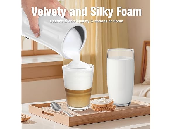 White 4-in-1 Milk Frother