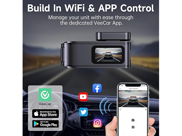 ecomoment Dash Cam for Front and Rear