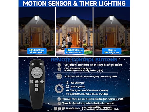 (4 Pack) Azeivk Solar Street Lights