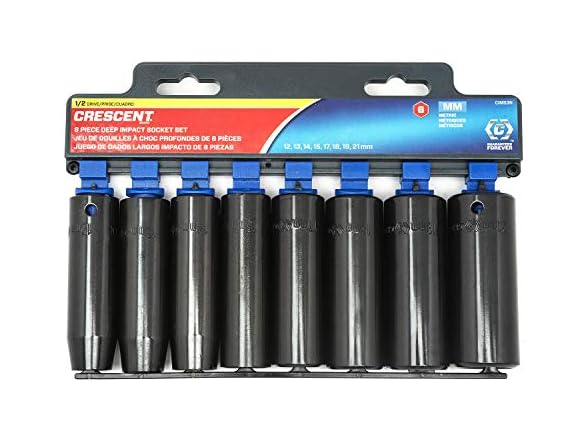 Crescent CIMS3N 8 Pc Metric Socket Set