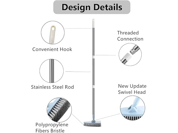 GeeRo Tile Floor Scrub Brush