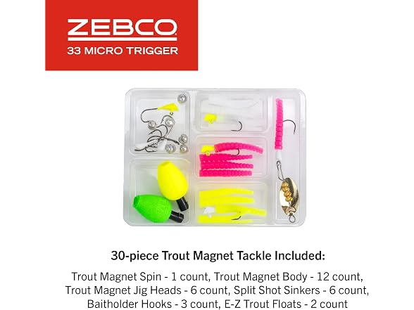 Zebco 33 Micro Trigger Spincast Reel and Fishing Rod Combo