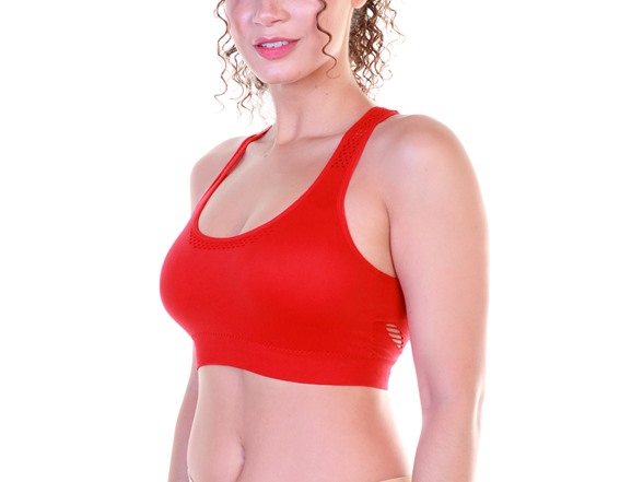 Seamless Racerback Bra with Cutouts