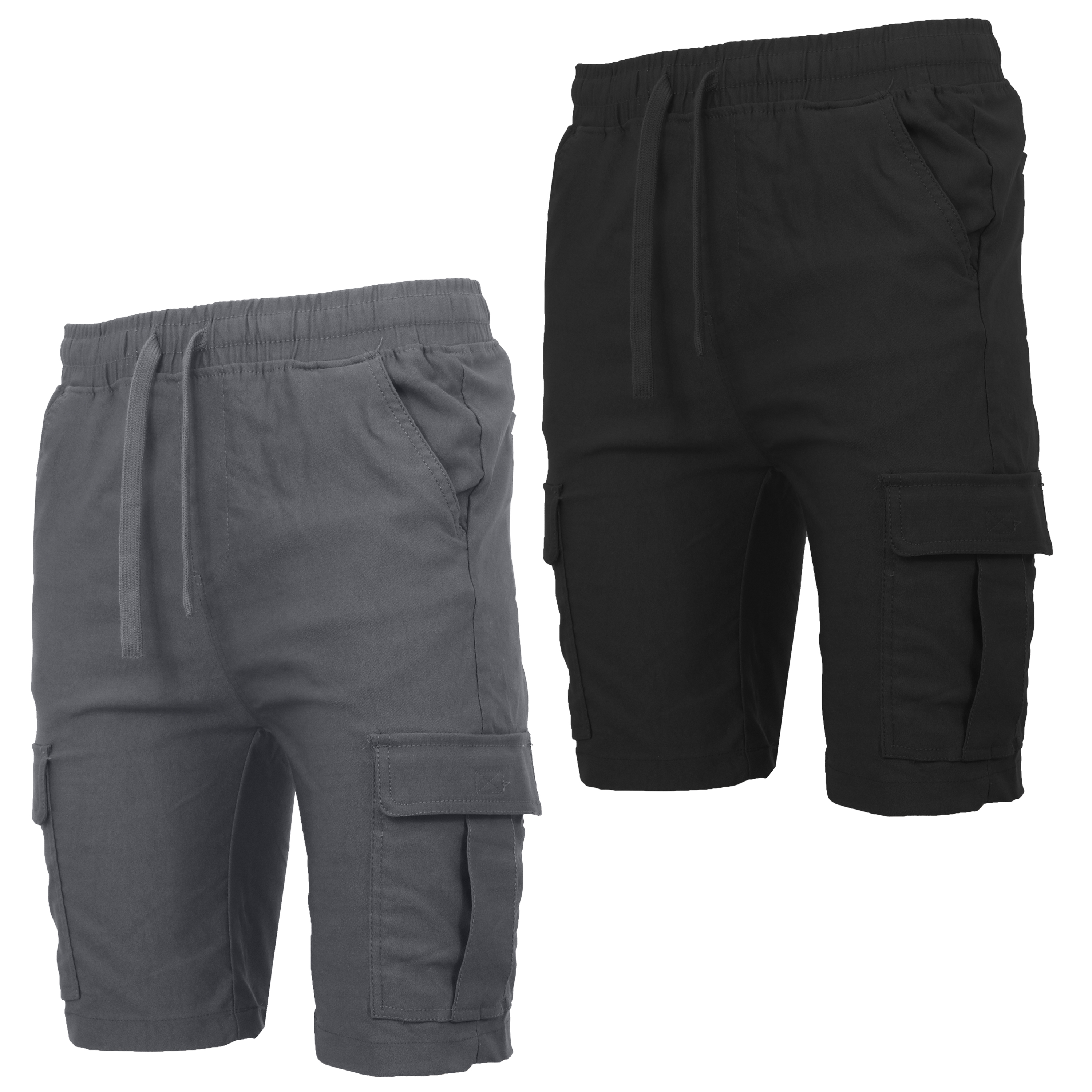 2Pk Mens Super Stretch Cargo Shorts - Gallery 19