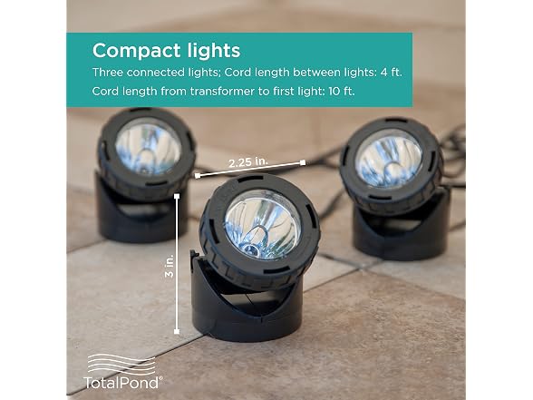 TotalPond Pond and Landscape LED Lights, 3-Piece Set
