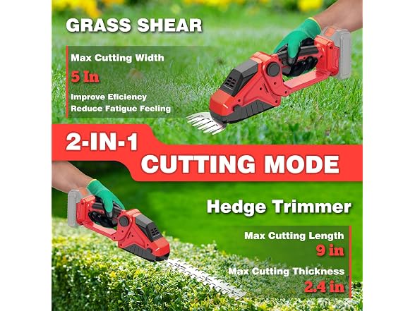 DEVTBLUN Cordless Hedge Trimmer