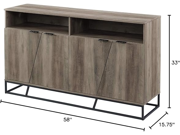Walker Edison Angled Door Cabinet-Sidebo