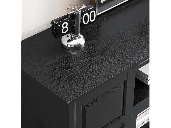 IDEALHOUSE 65" Farmhouse TV Stand, Black