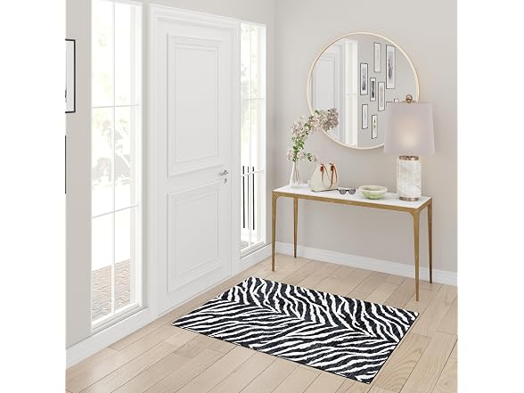 Gertmenian Washable Rug 3x5 Safari B/W