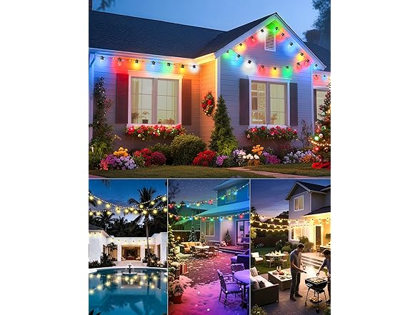 Brightever LED Outdoor String Lights 48FT