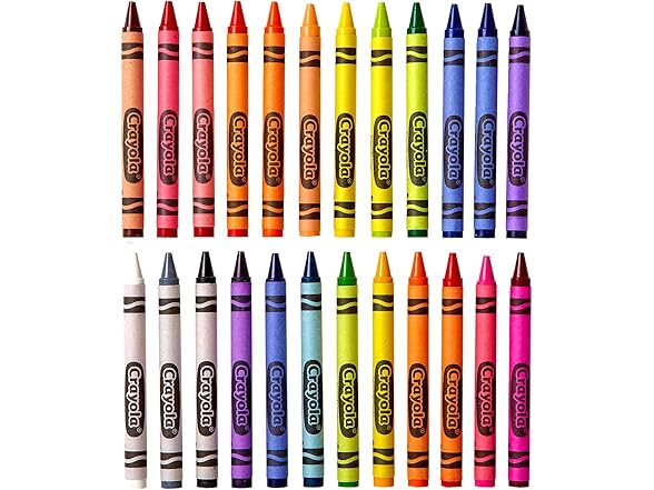 Crayons, Assorted Classic Colors, 24 Count