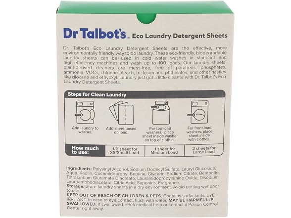 Dr Talbots Eco Laundry Sheets Fresh 50 Count