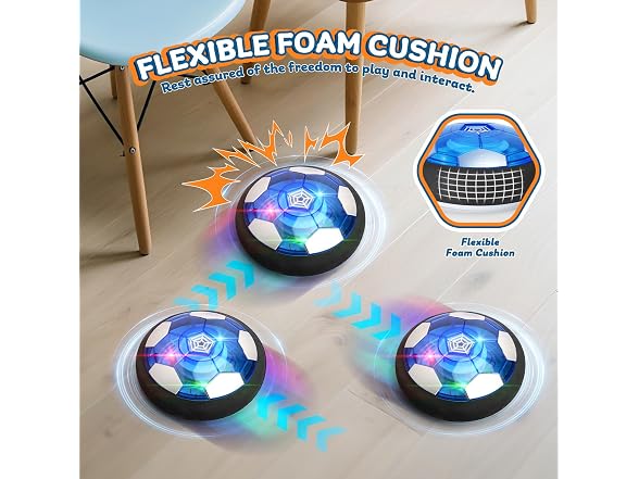 Nazano 3-in-1 Hover Hockey and Soccer Ball Set