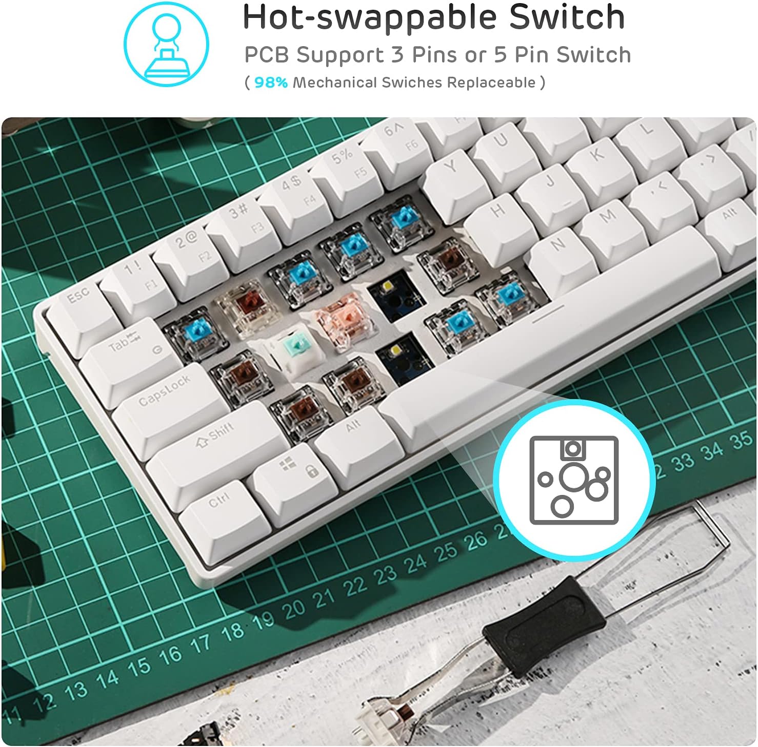 RK Wireless Hot-Swappable 65% Mechanical Keyboard - Gallery 12