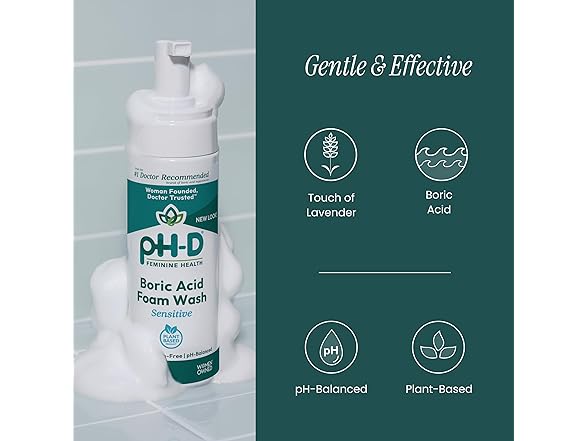 pH-D Boric Acid Foam Wash Sensitive 2pk