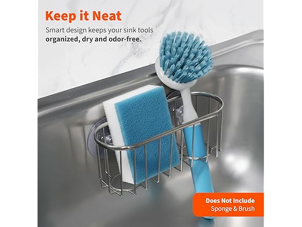 IMUSA Brushed Metal Sponge Holder