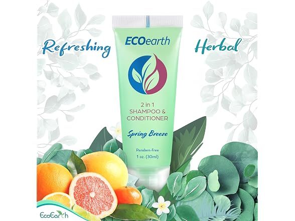 EcoEarth Travel Shampoo Conditioner 2in1 100 Pack