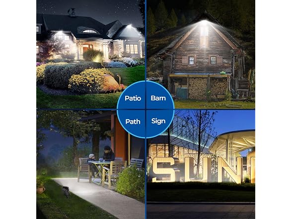 CINOTON 50W LED Flood Light Dusk to Dawn