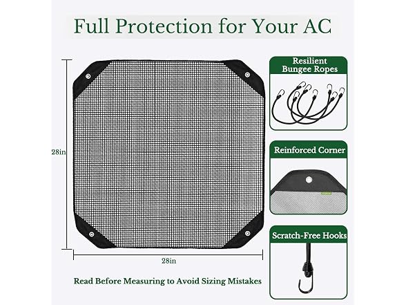 ECOSEVEN Mesh Air Conditioner Covers