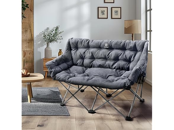 EVER ADVANCED Grey Double Camping Chair