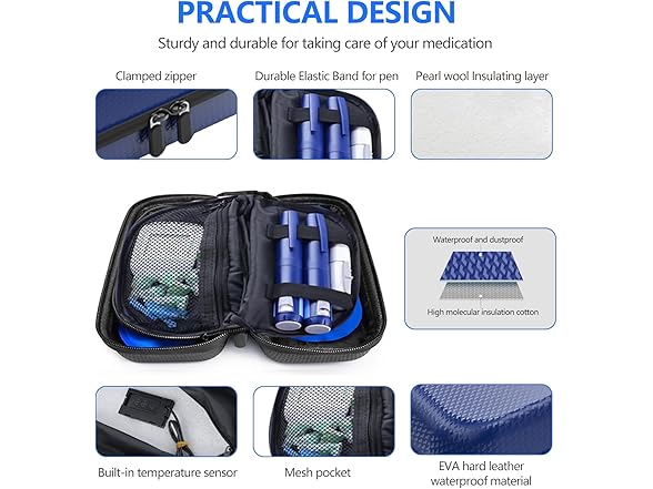 bdmaky Insulin Cooler Travel Case