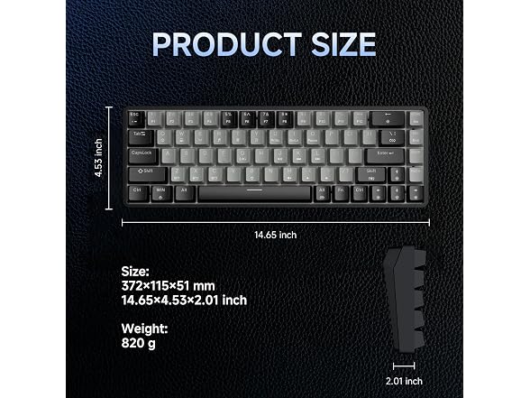 DIERYA DK68 Wireless Keyboard, Black