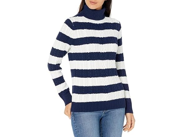 Navy White Rugby Stripe
