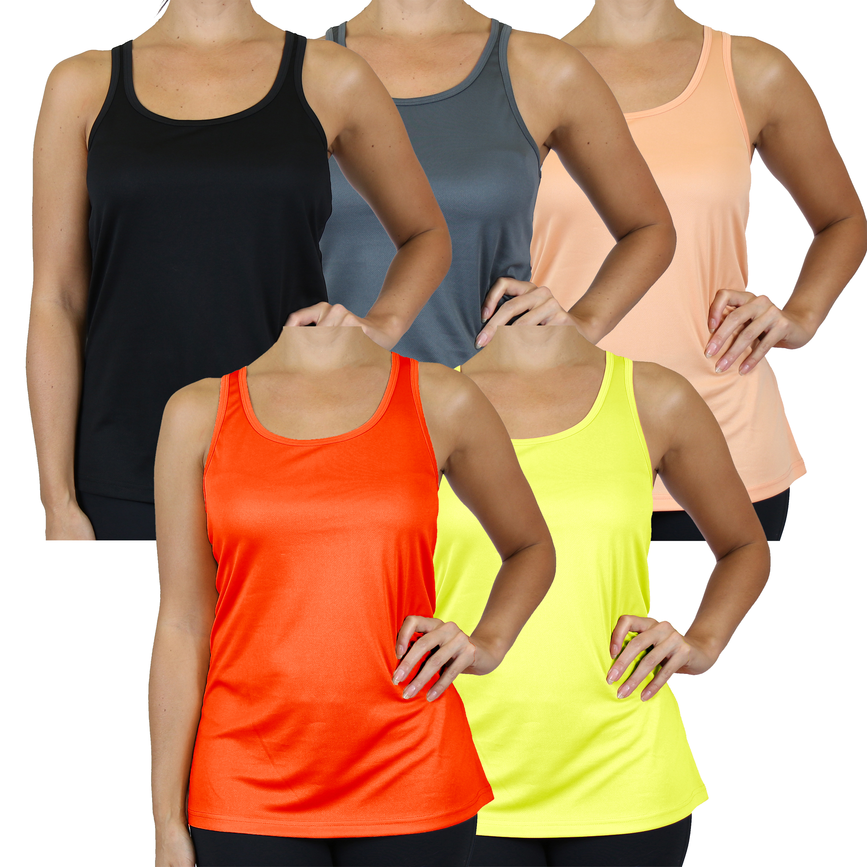 5Pk Womens Performance Racerback Tank - Gallery 10