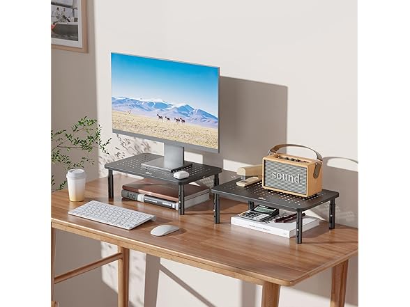 (2 Pack) WALI Desk Monitor Riser