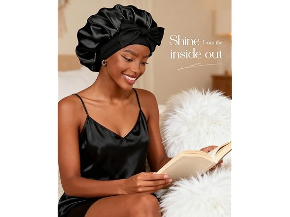 YANIBEST AdjustableSatin Bonnet for Sle