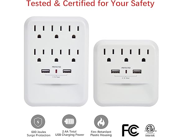 Clear Power Combo: 2-Outlet Travel Tap