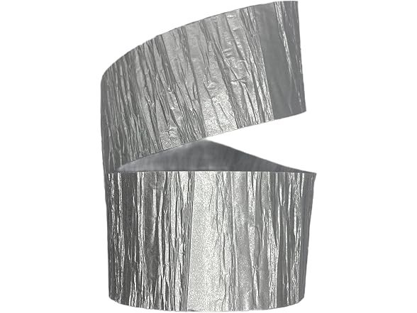 White and Silver Metallic Crepe Paper