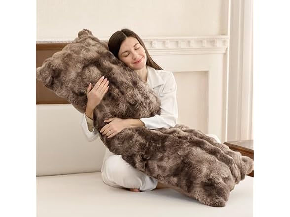 ZonLi Fluffy Faux Fur Body Pillow