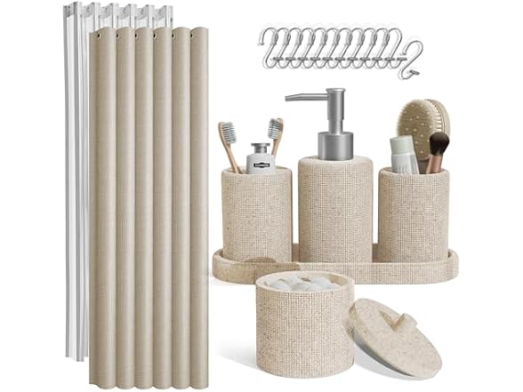 Clara Clark Bathroom Set - Beige Bathroom Set