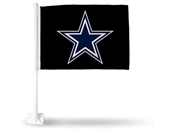 Dallas Cowboys Black Car Flag 16x19