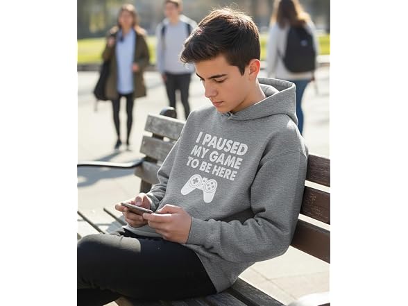 Tstars (L) I Paused My Game Be Here Funny Hoodie