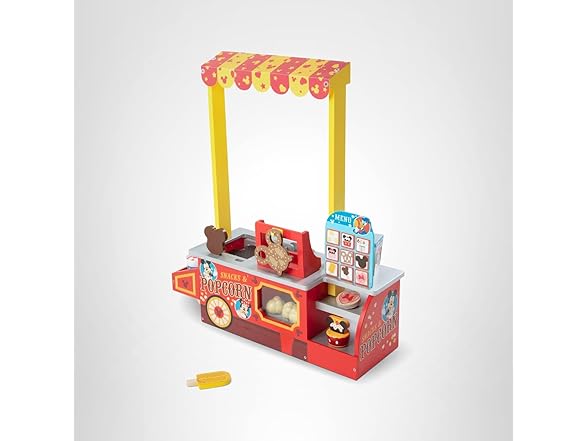 Melissa & Doug Disney Snacks & Popcorn Wooden Pretend Play Food Counter