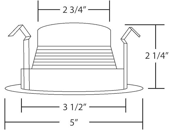 NICOR Lighting 4 inch White Baffle Trim