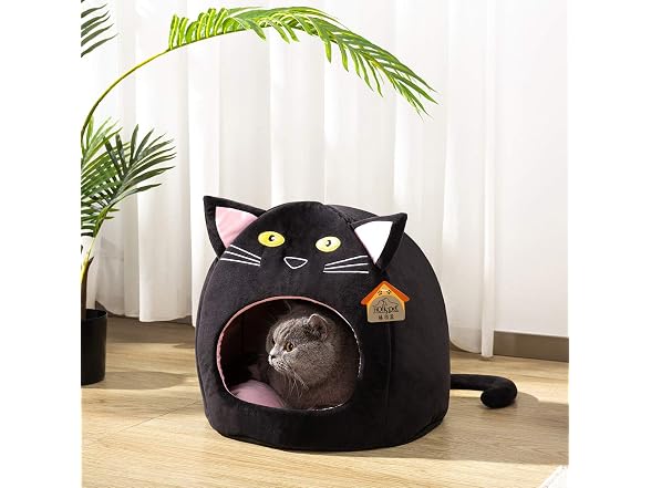 Hollypet Cozy Pet Bed Warm Cave Nest