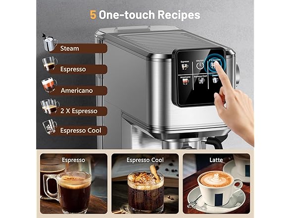 RELEXNOW Espresso Machine, 20 Bar