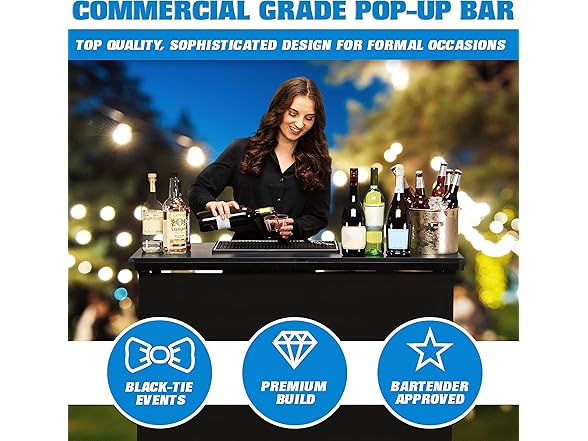 GoBar PRO Commercial Grade Portable Bar Table