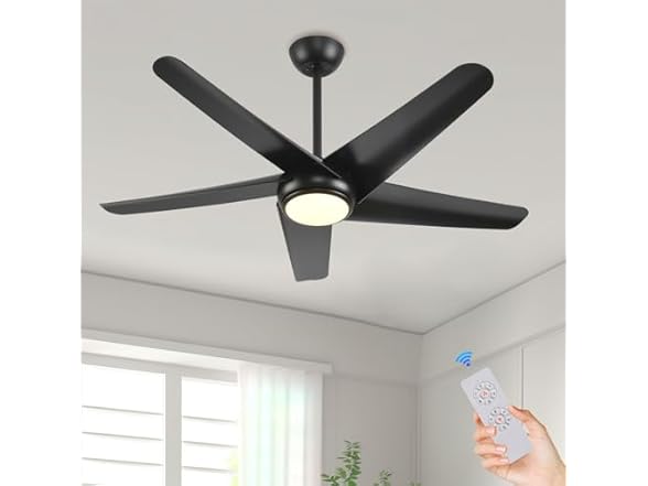 KINDLOV 52in 5-Blade Ceiling Fan with Light
