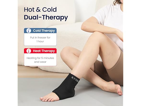KYTDC Ankle Ice Pack Wrap for Swelling