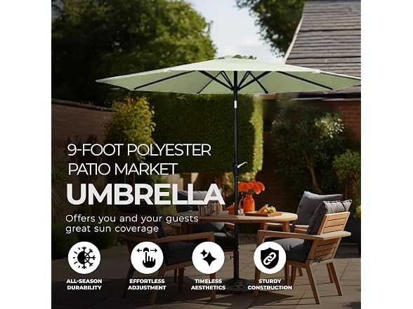 Four Seasons Courtyard 9 Foot Patio Market Umbrella