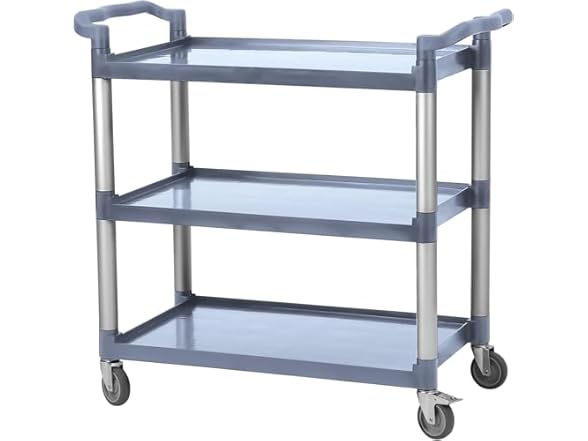 Utility Service Cart 3 Shelf, Plastic He