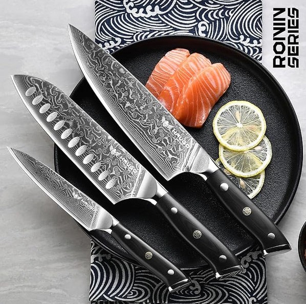 Haugo 3-Pc Damascus Chef Knife Set - Gallery 8