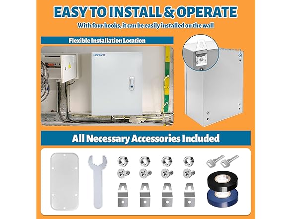 Outdoor Electrical Box 16x8x20 Steel