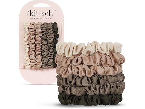 Kitsch Ultra-Petite Satin Scrunchies