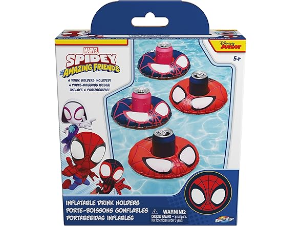 Swimways Marvel Spidey Floating Drink Holders