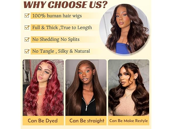 Brown Human Hair Wig